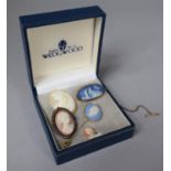 A Collection of Various Cameo Jewellery to include Two Wedgwood Jasperware Examples, Together with