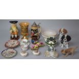 A Collection of Various Ceramics to include Royal Doulton Happy John Character Jug, Various Resin