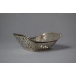 A Silver Pierced Dish, Chester Hallmark, 9.5cms Wide