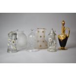 A Collection of Various Glassware to include Two Metal Mounted Lidded Tankards with Hand Applied