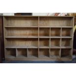 A Large Pitch Pine Store, 209x33x138cms High, Missing Some Dividers