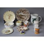 A Collection of Ceramics to Include Belleek Cauldron Sugar Bowl, Children's China, Masons Yung Lo