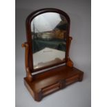 A Late Victorian Mahogany Two Drawer Swing Dressing Table Mirror, 50cm wide