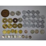 A Collection of Yellow Metal, White Metal, Bronze and Other Far Eastern Coinage, Medallion etc