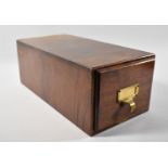 A Vintage Mahogany Card Index Filing Box 'The Advance', 40cm Long