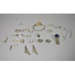 A Collection of Various Silver Jewellery, Gross Weight 108.7g, One 9ct Old Earring (1.2g)