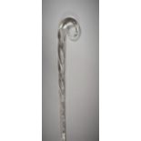 A Nailsea Glass Barley Twist Walking Stick, 95cm Long