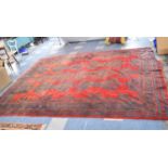 A Patterned Woollen Carpet Square, Some Losses and Worn, 382x301cm