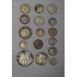 A Collection of Late 19th and Early 20th Century English Silver Coin and White Metal Coins etc to