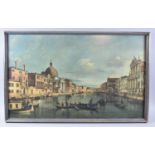 A Framed Veduta Print, "Venice - Upper Reaches Grand Canal", After Canaletto