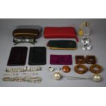 A Collection of Sundries to Include Costume Jewellery, Cased Pair of Gucci Glasses, Hat Pins,