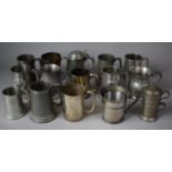 A Collection of Various Presentation Pewter Tankards