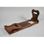 A 19th Century Rosewood Book Slide with Pierced Hinged Ends, 30cm wide when Closed