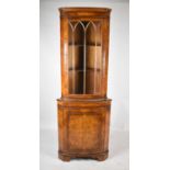 A Walnut Freestanding Corner Cabinet, 66cm wide