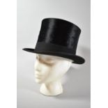 A Silk Top Hat by Adamson's Hatters, Oxford, Internal Measurement 8" x 6"