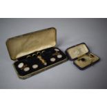 Two Cased Sets of Gentleman's Studs and Cufflinks