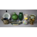 A Collection of Glazed Ceramics to Include Jugs, Bowls and Plates