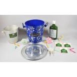 Two Metal Champagne Buckets, Pommery Tray and Gordon's Gin Jug and Accessories