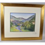 A Framed Print of Carding Mill Valley, Signed S Payton, 40x30cm