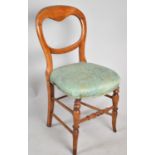 A Late Victorian Balloon Back Bedroom Chair