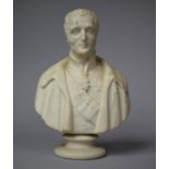 A French Parian Bust of Comte D'Orsay, Who was French Amateur Artist, Dandy and Man of Fashion in