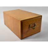 An Edwardian Oak Card Index Filing Box, 41.5cm Long