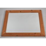 A Modern Pine Framed Wall Mirror, 73cm x 58cm