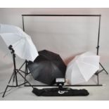 A Collection of Various Studio Light and Backdrop Components