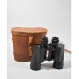 A Pair of Air Port 12x50 Field Binoculars by Eikow with Leather Case