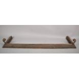 A Late 19th/Early 20th Century Copper and Cast Iron Fire Kerb with Claw and Ball Finials, 134cm Long