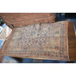 An Antique Pattern Rug, Some Repairs, 149x91cm