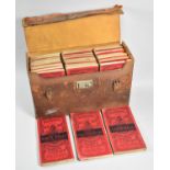A Vintage Leather Cased Set of Bartholomew's New Reduced Survey Cloth Maps for Tourists and
