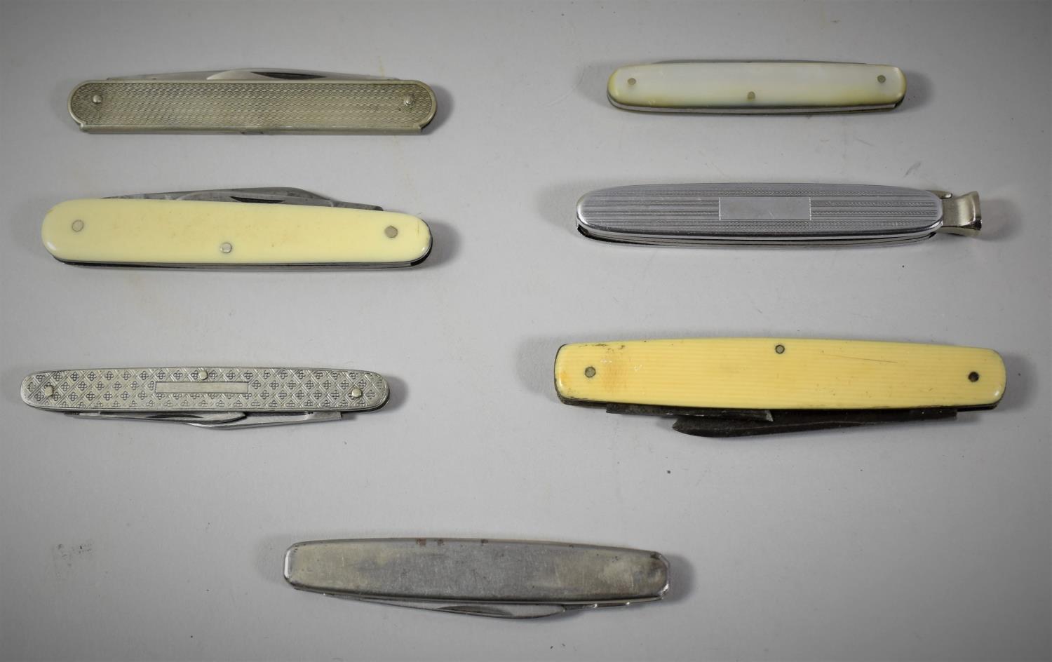 A Collection of Seven Vintage Pen Knives