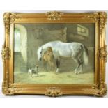 A Gilt Framed Victorian Style Print, "The Anxious Foal" After Emil Volkers 1869, 60x44cm