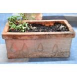 A Rectangular Terracotta Patio Planter, 58cm x 28.5cm