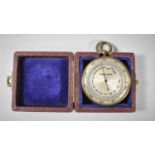 A Late 19th/Early 20th Century Cased Pocket Altimeter with Compensated Movement
