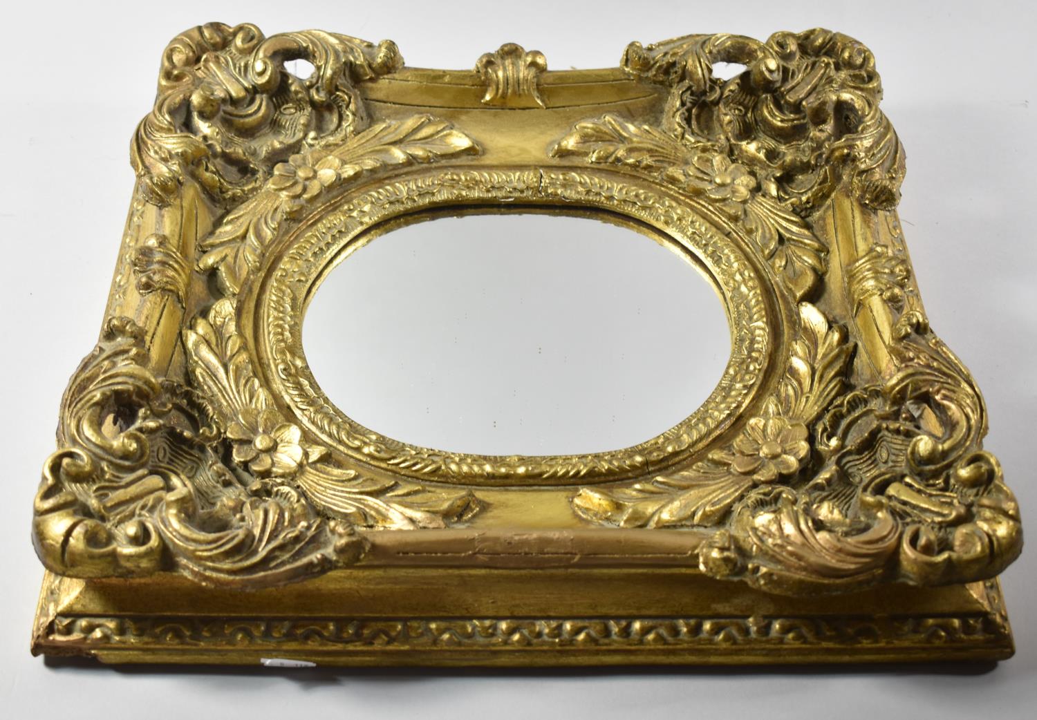 A Reproduction Gilt Framed Wall Mirror, 45x39cm Overal