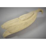 A 19th Century Japanese Carved Bone Novelty in the Form of a Banana, 13cm Long