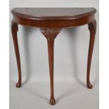 A Mahogany Demi Lune Occasional Table, 72cm Wide