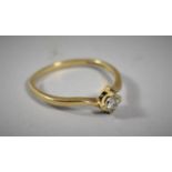 A 9ct Gold Solitaire Diamond Ring, Size Q