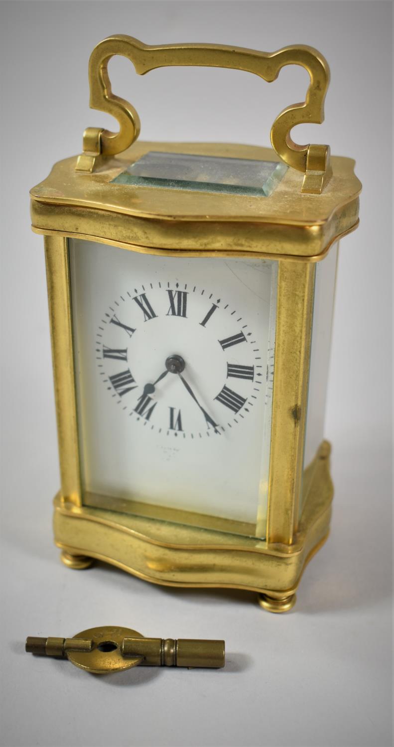 A 20th Century French Brass Carriage Clock, Movement Requires Attention and New Spring