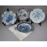 A Collection of 19th Century Chinese Porcelain Plates and Bowl, all with Various Condition Flaws,