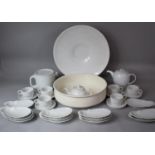 A Collection of Various Glazed Creamware Bowls, Teapots, Shell Dishes etc
