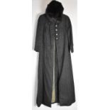 A Vintage Blanes Ladies Black Coat and Fur Hat