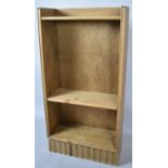 A Mid 20th Century Oak Galleried Open Bookcase, Missing One Shelf, 45.5cm wide