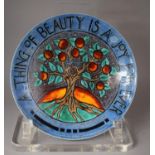 A Poole Pottery V&A Limited Edition Charger, "The Tree of Life", No. 18/500, 39.5cm Diameter