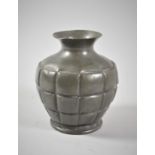 A Small Pewter Pineapple Vase, 11cm high