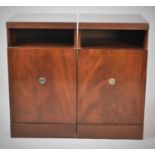 A Pair of Mahogany Bedside Cabinets, 38cm wide