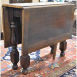 An Oak Drop Leaf Dining Table, 90cm Long