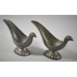 A Pair of Danish Pewter Piperests, 11cm Long